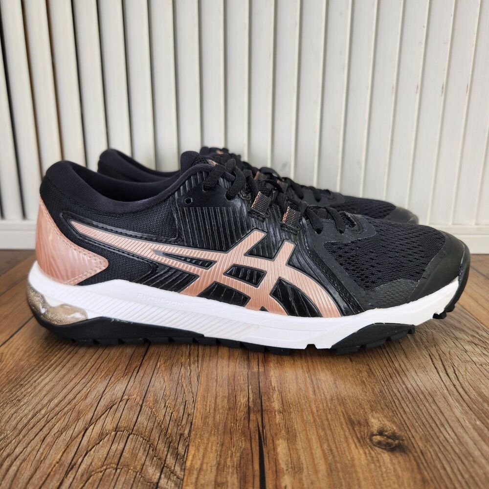 Asics GEL-Course Glide Golf Shoes Womens Size 7.5 Black Rose Spikeless 1112A017
